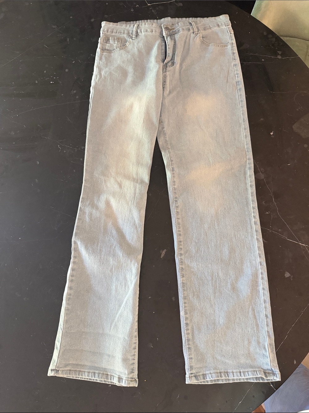 Light Wash Denim Jeans with 'Jeans' Care Tag